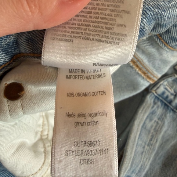 Agolde Light Blue Straight Leg Jeans, size 28 - Picture 5 of 7